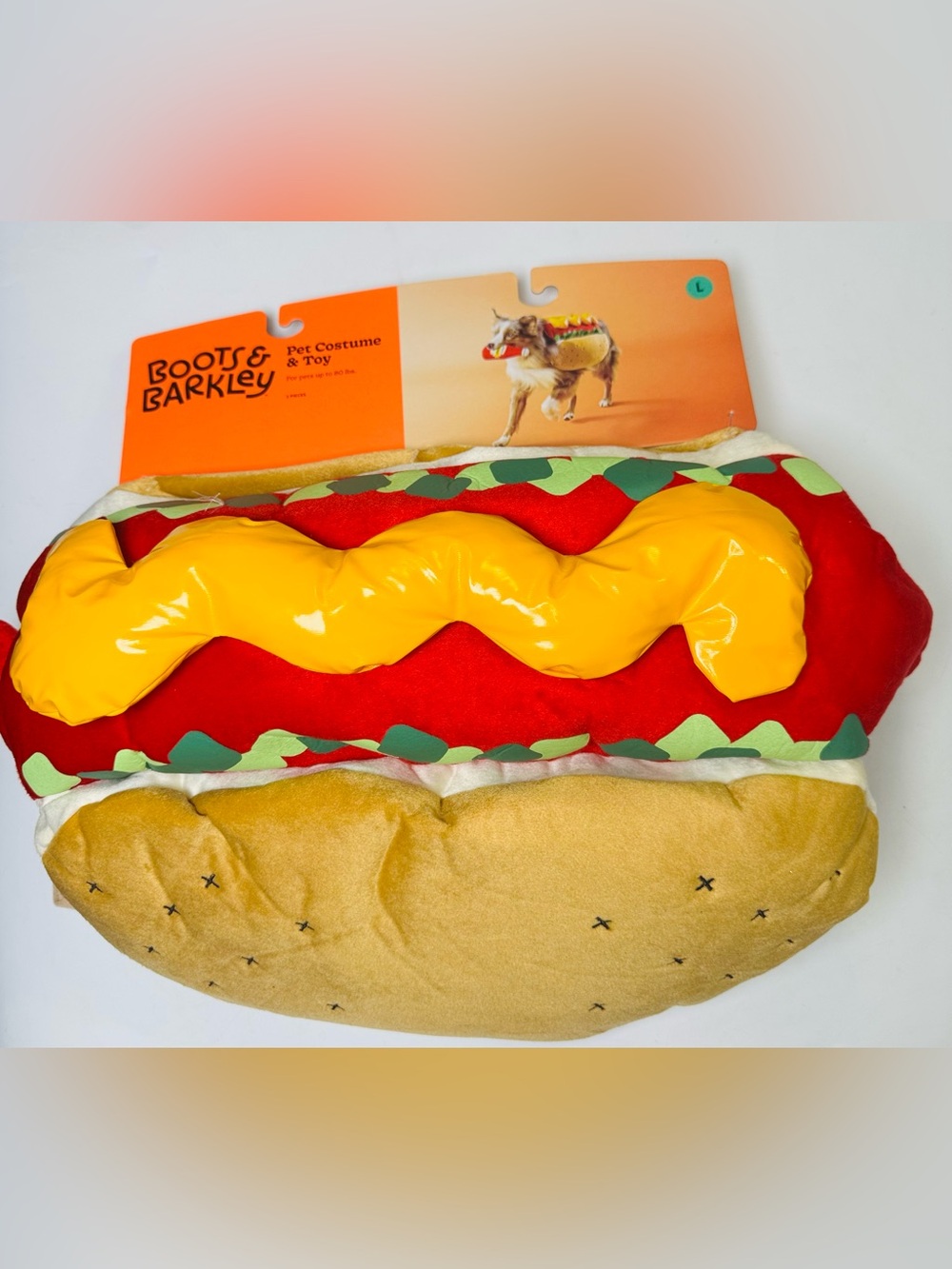 Boots & Barkley Dog Hot Dog Costume & Toy Size Large Halloween Pet Costume